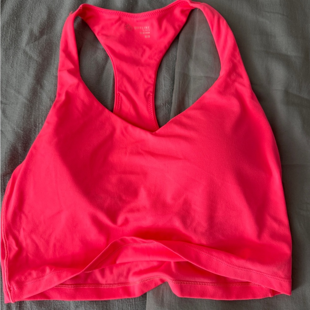 Vibrant aerie offline coral Pink Sports Bra